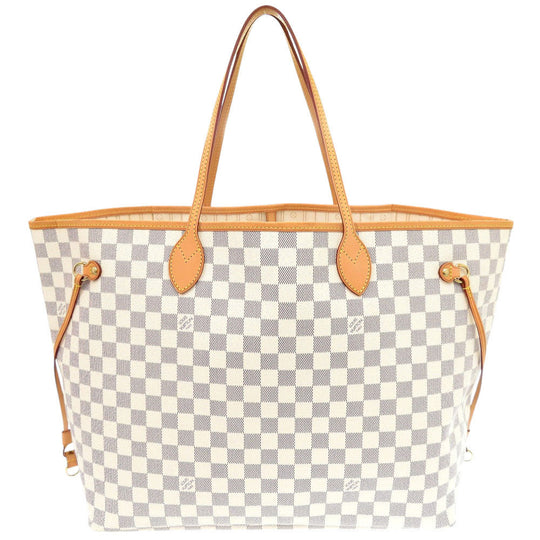 LOUIS VUITTON Tote Bag N51108 Damier Azur Canvas white Damier Azur Neverfull GM Women Used Authentic