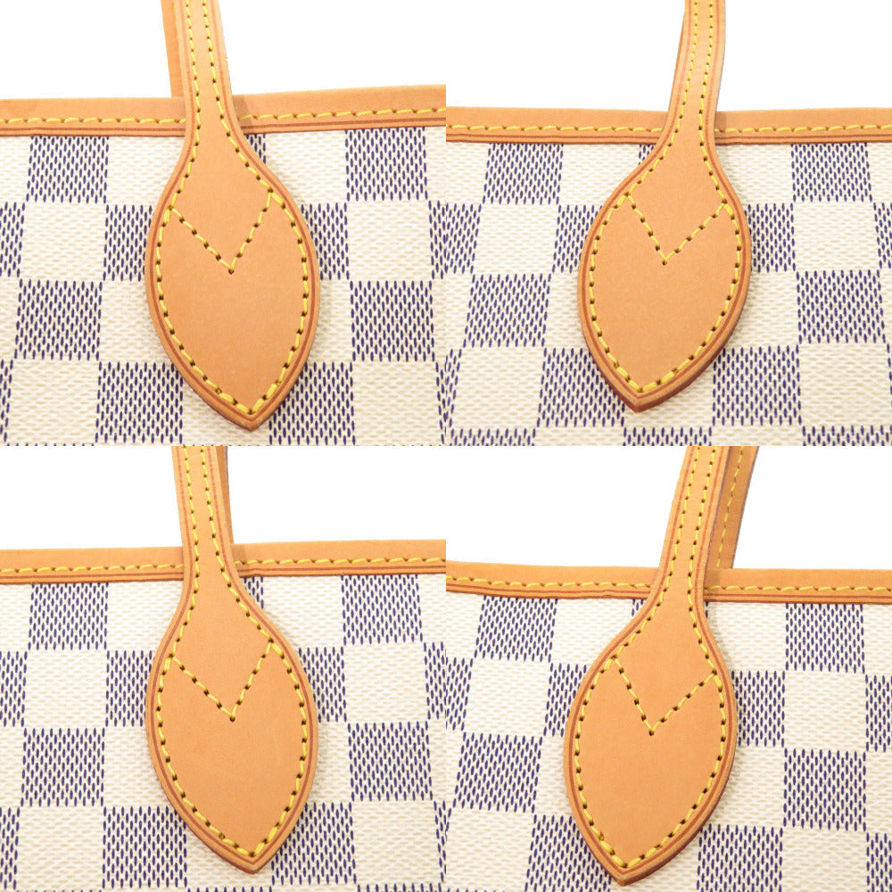 LOUIS VUITTON Tote Bag N51108 Damier Azur Canvas white Damier Azur Neverfull GM Women Used Authentic