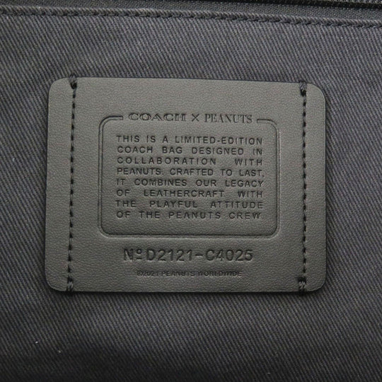 COACH Tote Bag C4025 canvas khaki snoopy woodstock unisex(Unisex) Used Authentic