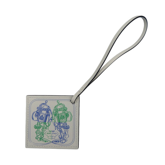 HERMES key ring Vaux Swift Blue royal Carenano BRIDES de GALA Women Used Authentic