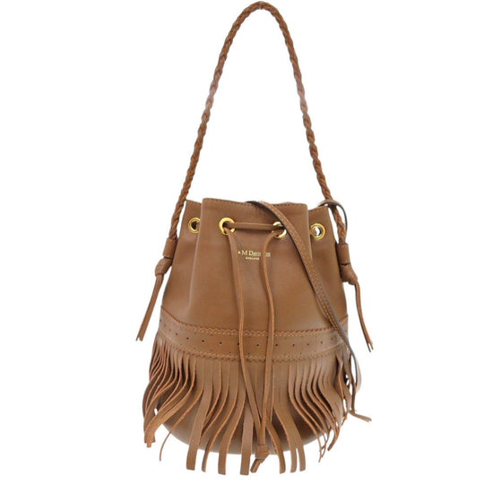 J&M Davidson Shoulder Bag leather Brown carnival Women Used Authentic