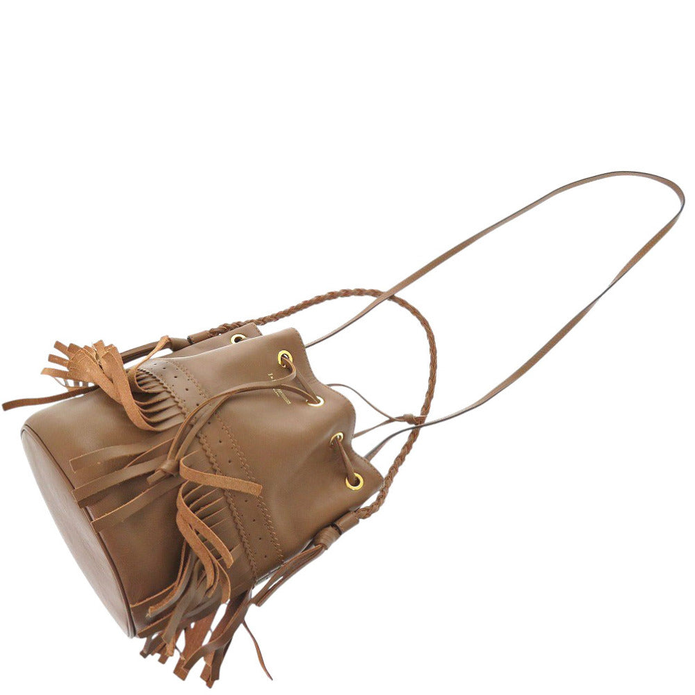 J&M Davidson Shoulder Bag leather Brown carnival Women Used Authentic