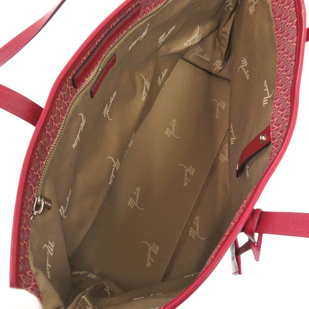 MORABITO Tote Bag PVC Red Autograph GM Women Used Authentic