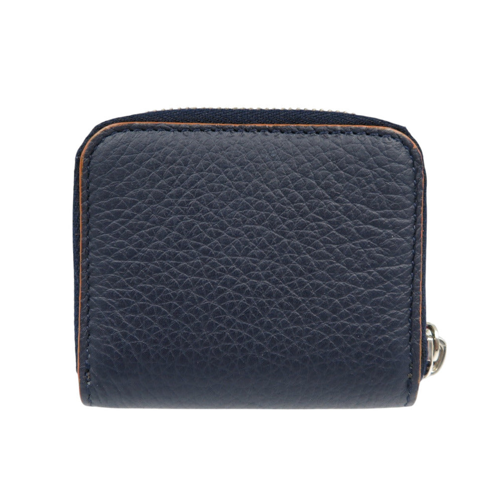 DIOR HOMME Coin case leather Navy mens(Unisex) Used Authentic