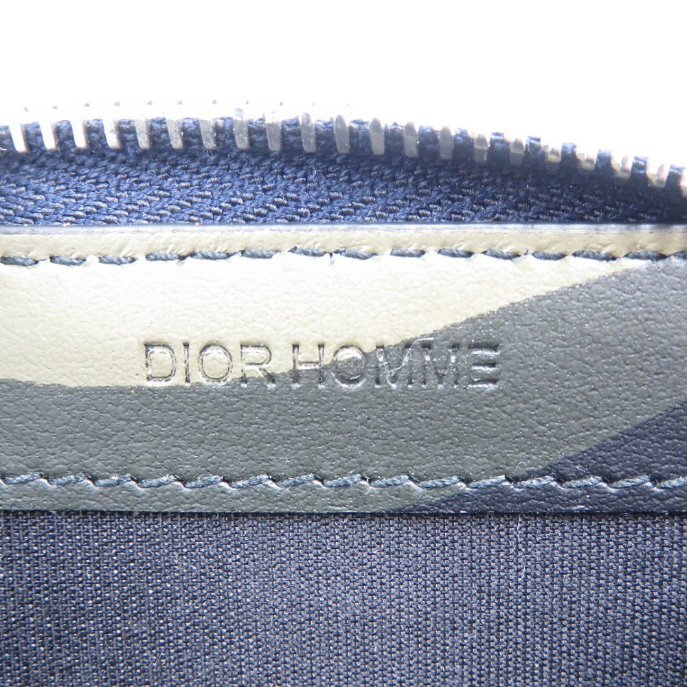DIOR HOMME Coin case leather Navy mens(Unisex) Used Authentic