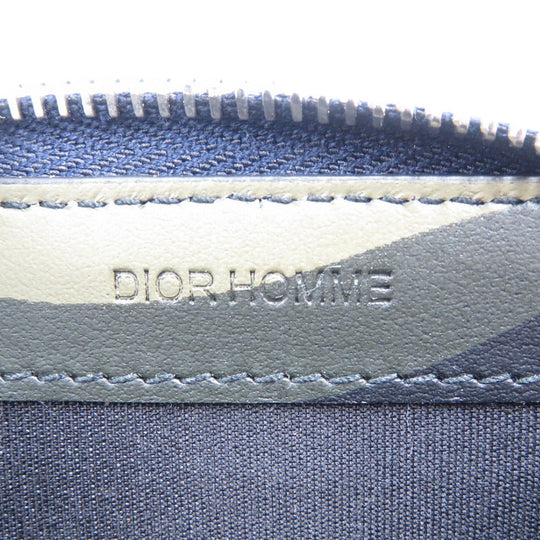 DIOR HOMME Coin case leather Navy mens(Unisex) Used Authentic