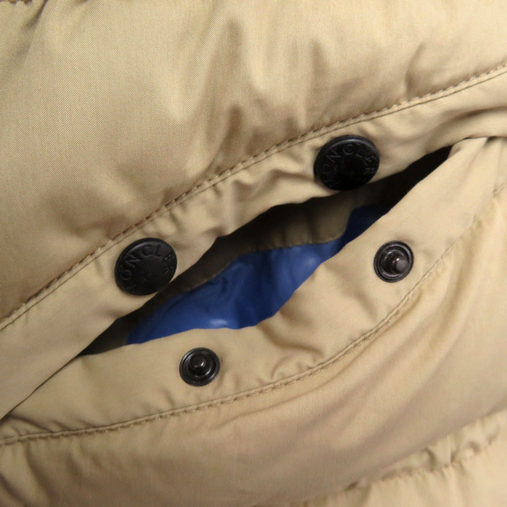 MONCLER Down jacket 2209R4130505 54710 down beige GRASMOOR zip-up hooded down jacket size 1 mens 1 Used Authentic