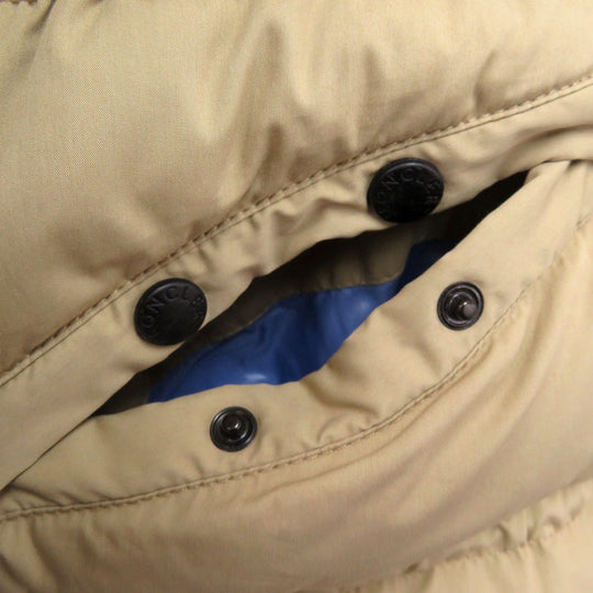 MONCLER Down jacket 2209R4130505 54710 down beige GRASMOOR zip-up hooded down jacket size 1 mens 1 Used Authentic