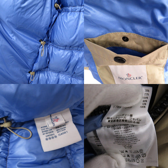 MONCLER Down jacket 2209R4130505 54710 down beige GRASMOOR zip-up hooded down jacket size 1 mens 1 Used Authentic