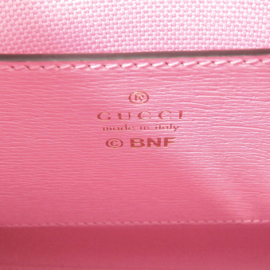 GUCCI Handbag 671623 leather pink Bananya collaboration Women Used Authentic