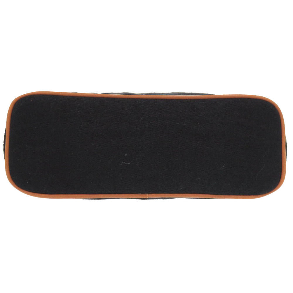 HERMES Pouch cotton black Bored pouch 25 MM Women Used Authentic