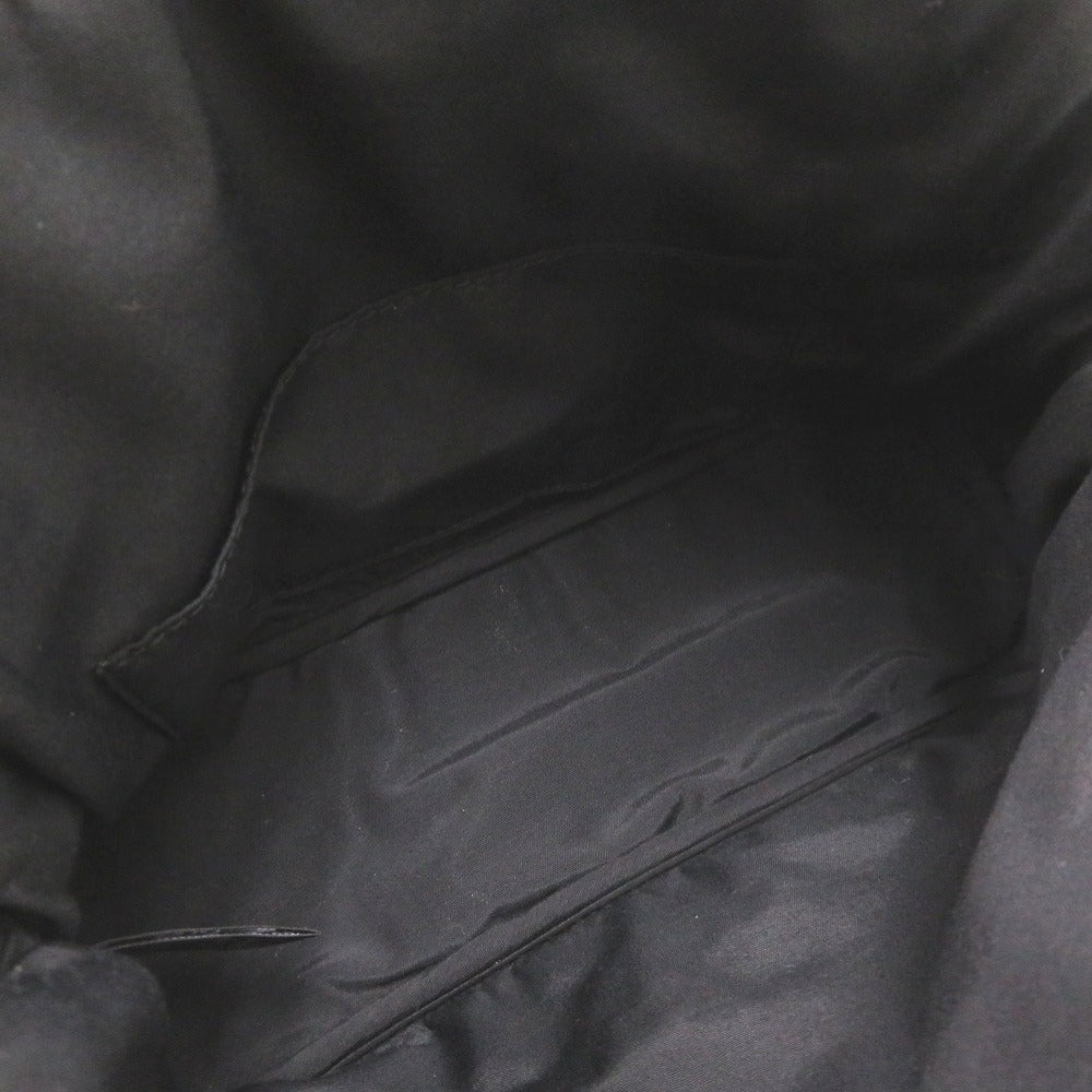 HERMES Pouch cotton black Bored pouch 25 MM Women Used Authentic