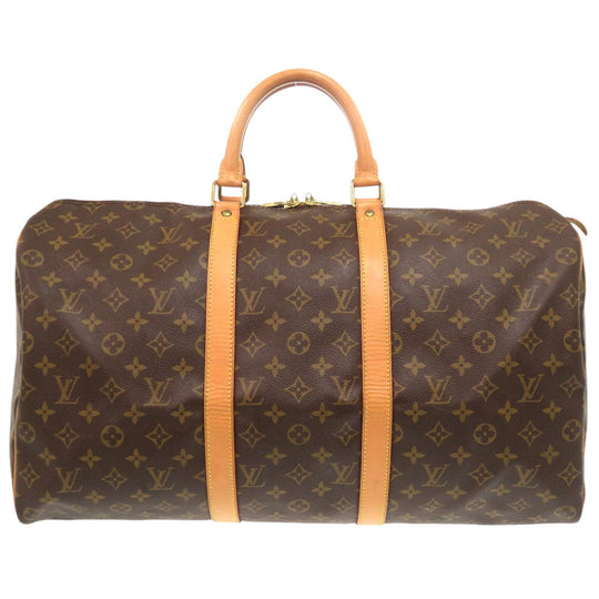 LOUIS VUITTON Boston Duffel bag M41426 Monogram canvas Brown Monogram Keepall 50 mens Used Authentic