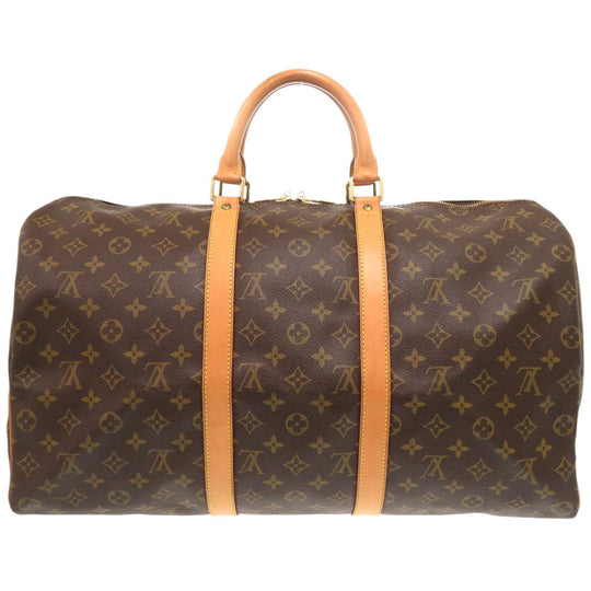 LOUIS VUITTON Boston Duffel bag M41426 Monogram canvas Brown Monogram Keepall 50 mens Used Authentic