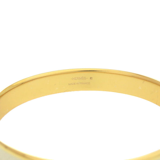HERMES Bangle Epsom white Olympe Women T3 Used Authentic