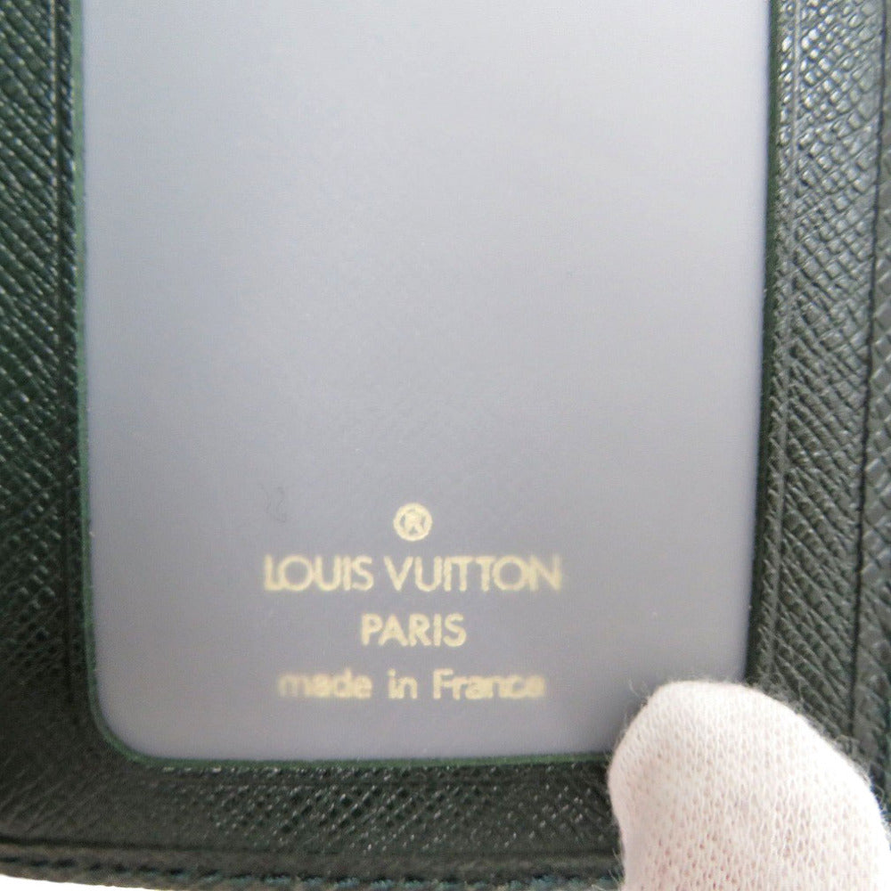 LOUIS VUITTON Card Case M30494  Taiga Epithea Porto 2 cult Vertical mens(Unisex) Used Authentic