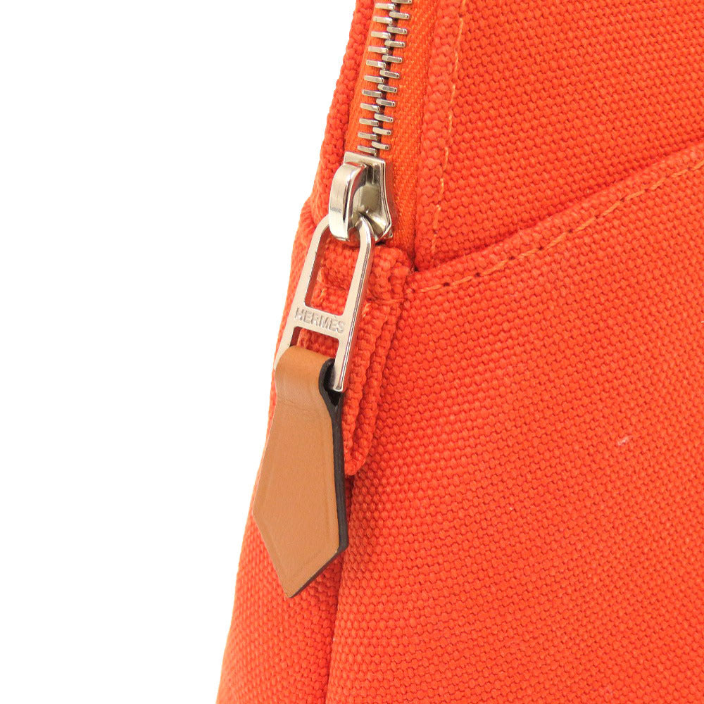 HERMES Pouch canvas Orange Bolide Pouch 20 PM Women Used Authentic