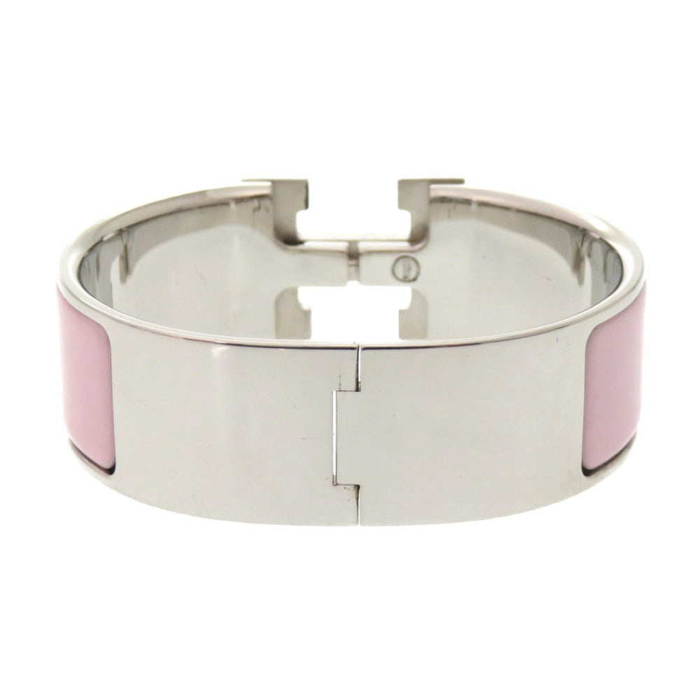 HERMES Bangle Palladium Plate pink clicclac GM