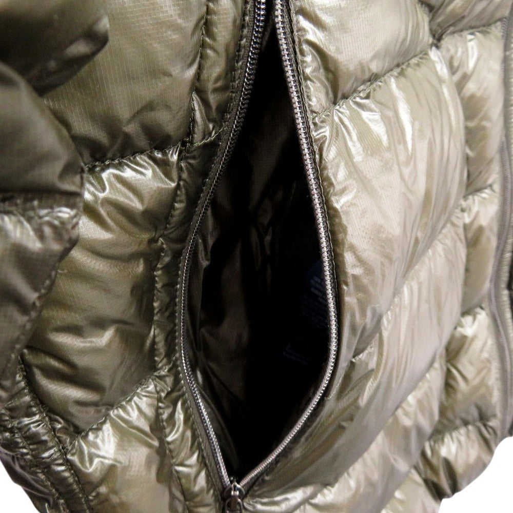 Herno Down jacket PI034UR-12194 down khaki Packable Superlight Down Hooded Blouson mens 48 Used Authentic