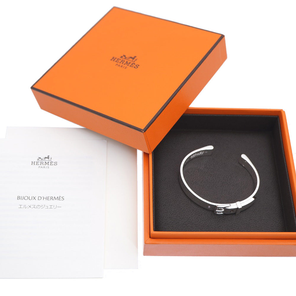 HERMES Bangle Silver925 Silver Boucle Cellier Bangle Women Used Authentic