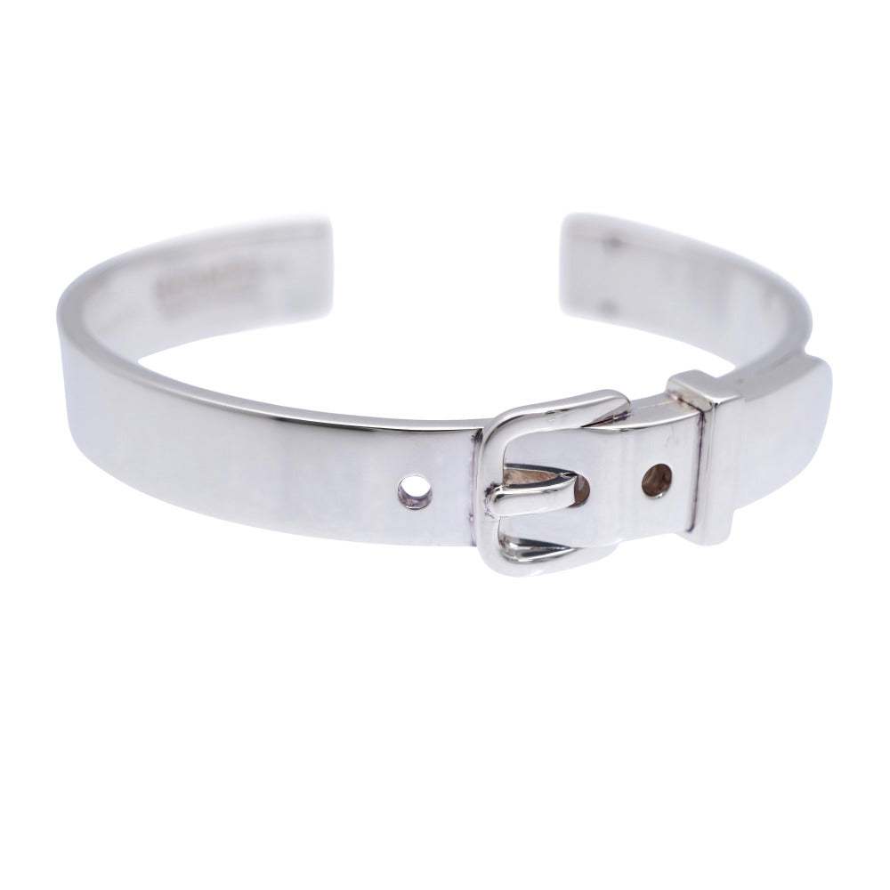 HERMES Bangle Silver925 Silver Boucle Cellier Bangle Women Used Authentic