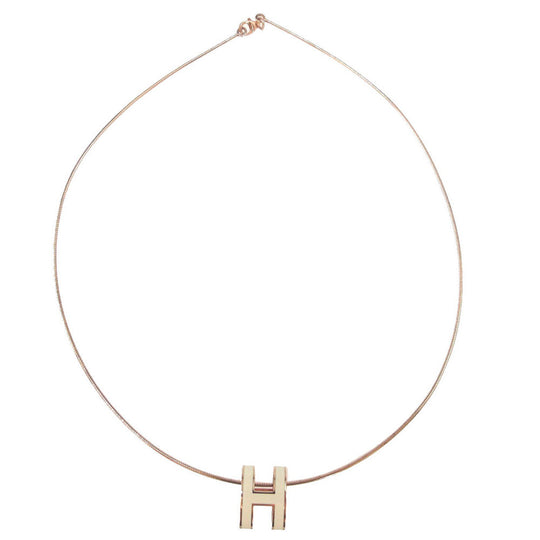 HERMES Necklace metal Ivory Pop ash unisex(Unisex) Used Authentic