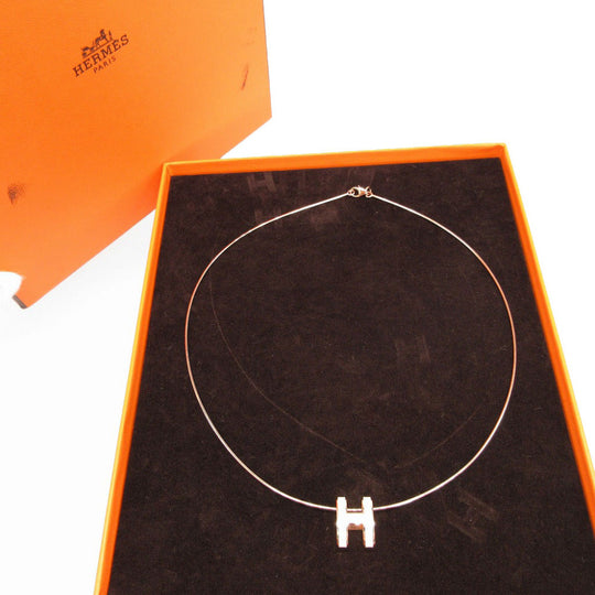 HERMES Necklace metal Ivory Pop ash unisex(Unisex) Used Authentic