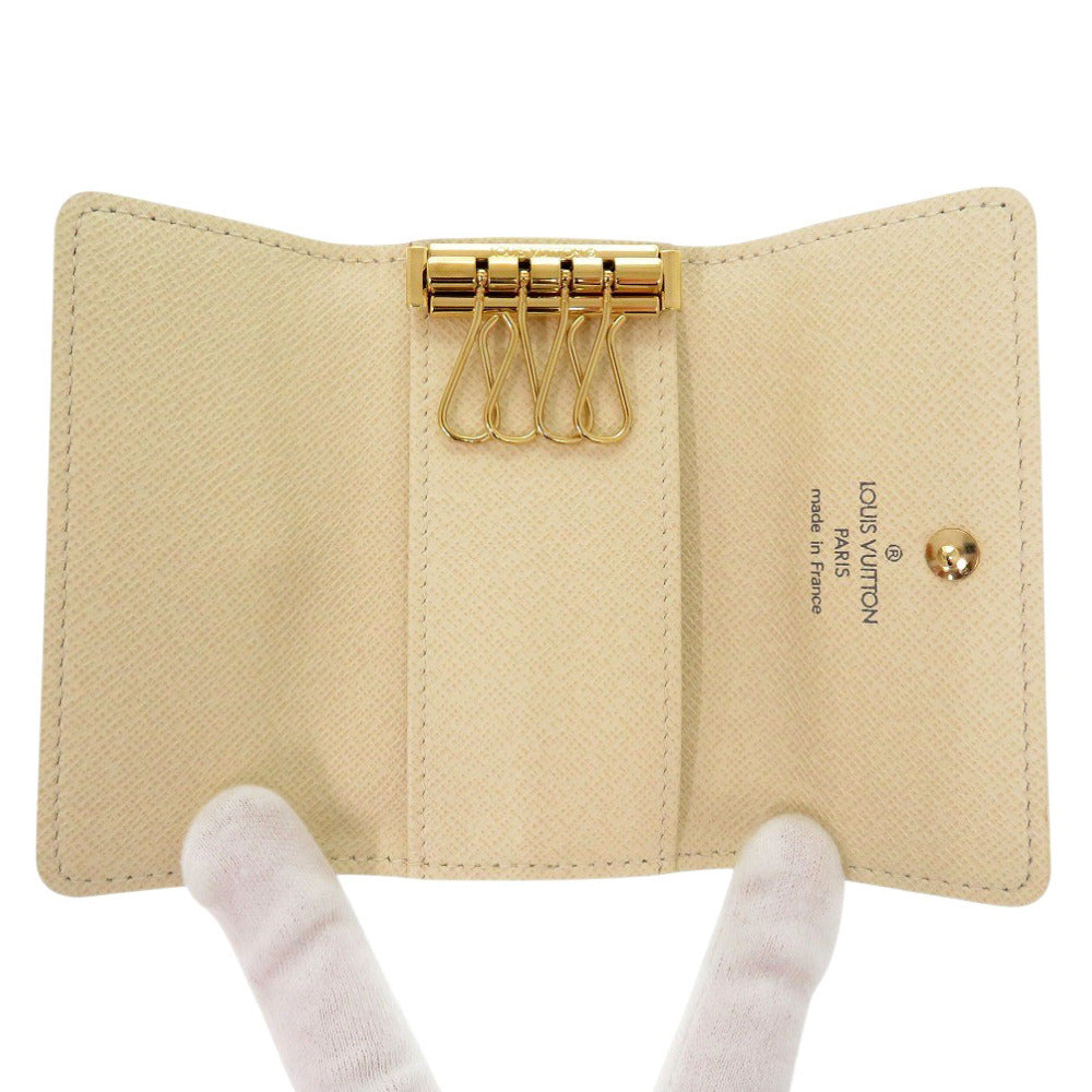 LOUIS VUITTON Key case Key holder  N60020 Damier Azur Canvas gray Multicles4 Women(Unisex) Used Authentic