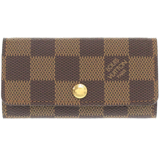 LOUIS VUITTON Key case Key holder  N62631 Damier canvas Brown Damier Multicles4 Women Used Authentic