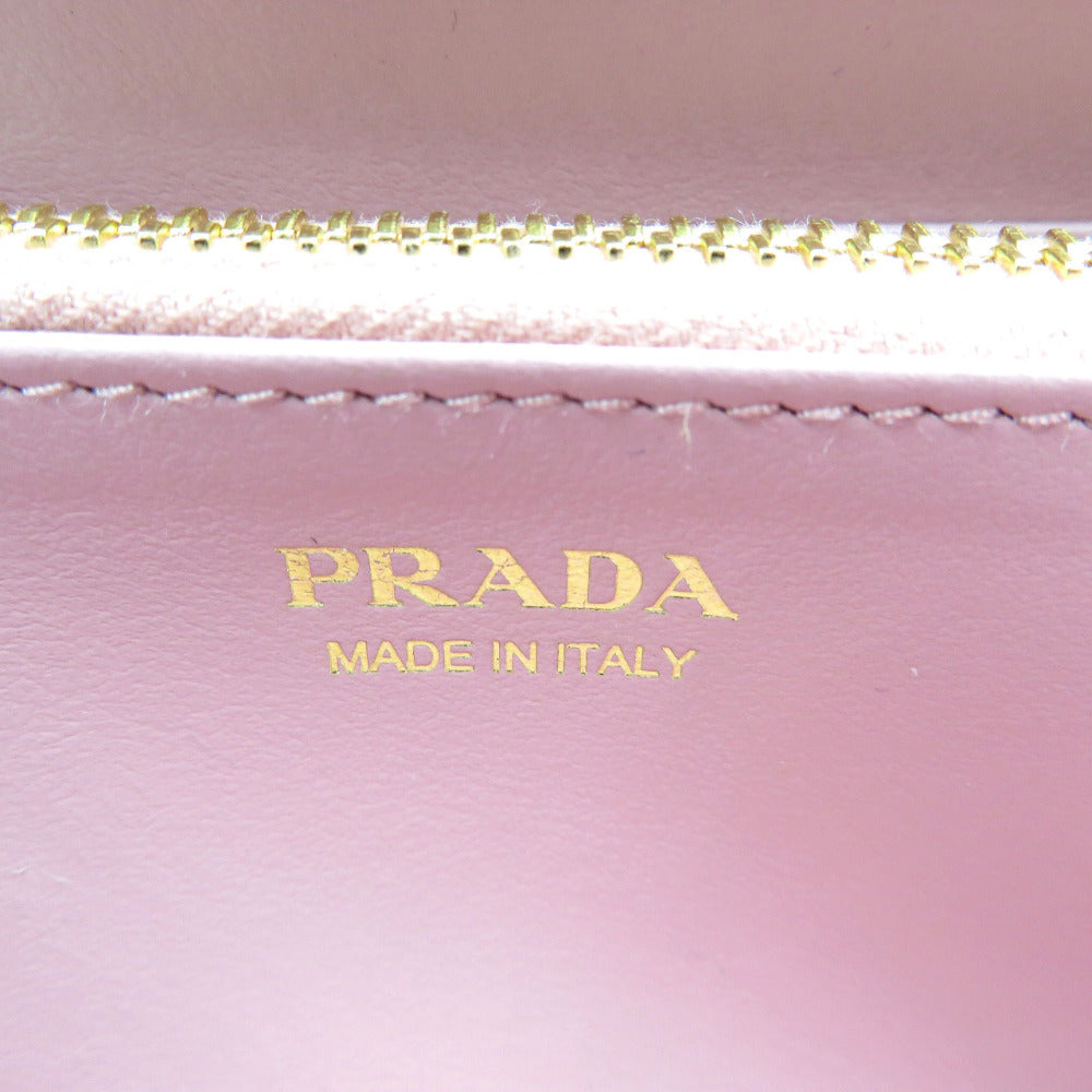 PRADA Long Wallet Purse 1ML506 leather gray Zip Around unisex(Unisex) Used Authentic