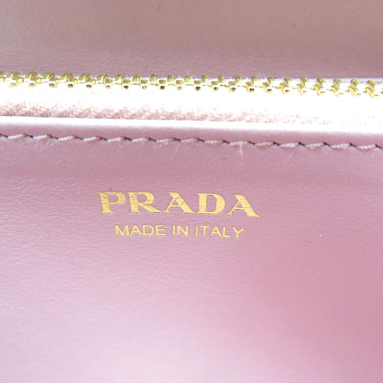 PRADA Long Wallet Purse 1ML506 leather gray Zip Around unisex(Unisex) Used Authentic