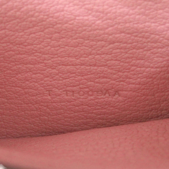 HERMES Long Wallet Purse Shave Rose cherry Beansufla Women Used Authentic
