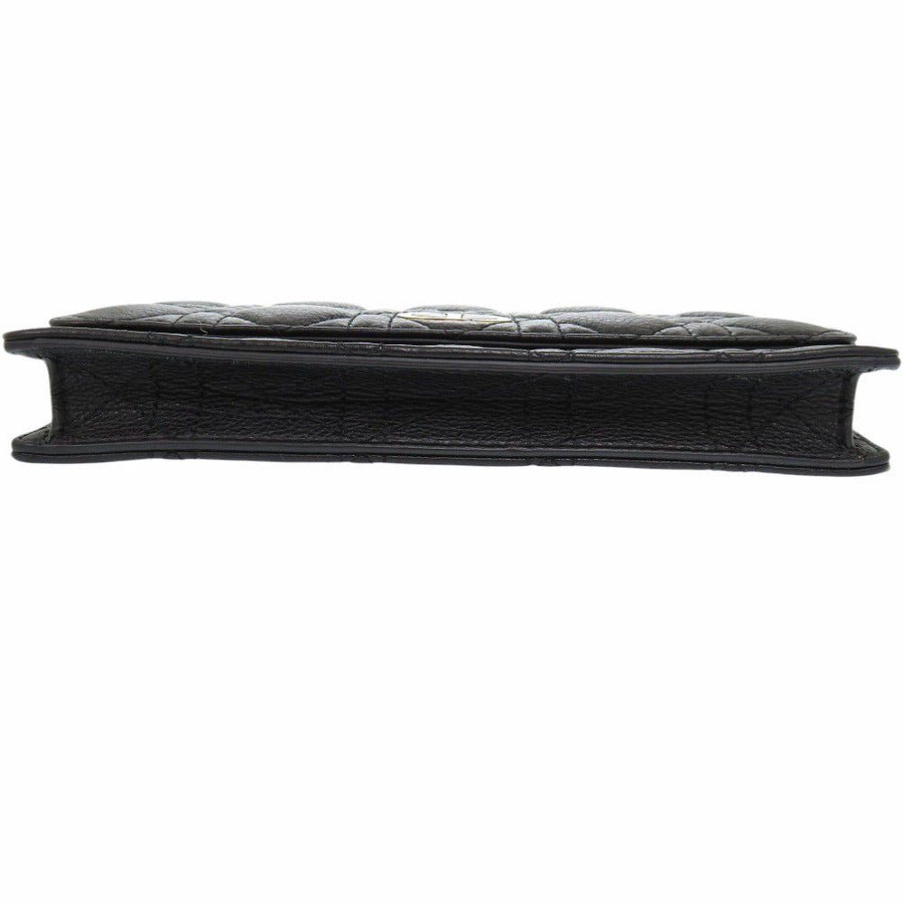 Christian Dior Waist bag Calfskin black Chain wallet Canage Caro pouch Women Used Authentic