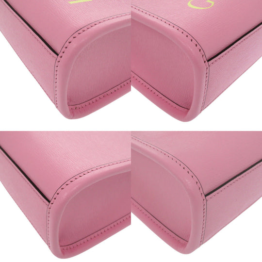 GUCCI Handbag 671623 leather pink Bananya collaboration Women Used Authentic