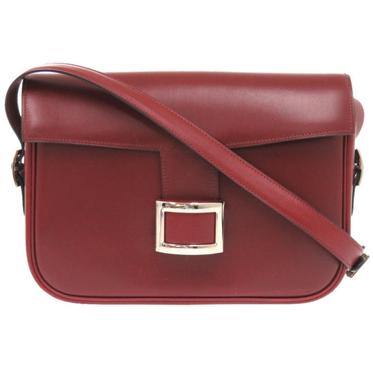 HERMES Shoulder Bag Box scarf Red Martine Women Used Authentic