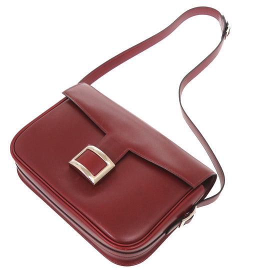 HERMES Shoulder Bag Box scarf Red Martine Women Used Authentic