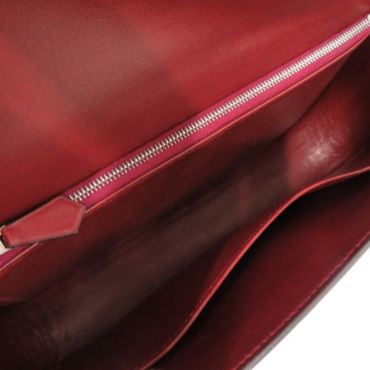 HERMES Shoulder Bag Box scarf Red Martine Women Used Authentic