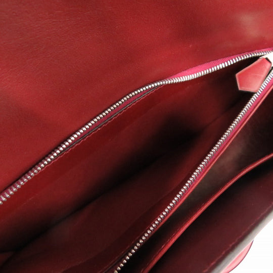 HERMES Shoulder Bag Box scarf Red Martine Women Used Authentic