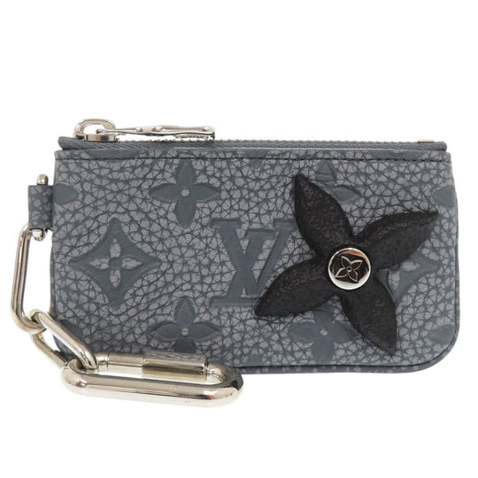 LOUIS VUITTON Coin case M81602 leather Grigranite Taurillon Clemence Climbing Pochette Cre Women Used Authentic