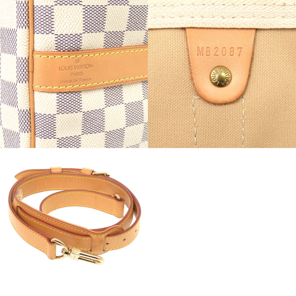 LOUIS VUITTON Boston Duffel bag N41429 Damier Azur Canvas white Keepall bandouliere55 Women(Unisex) Used Authentic