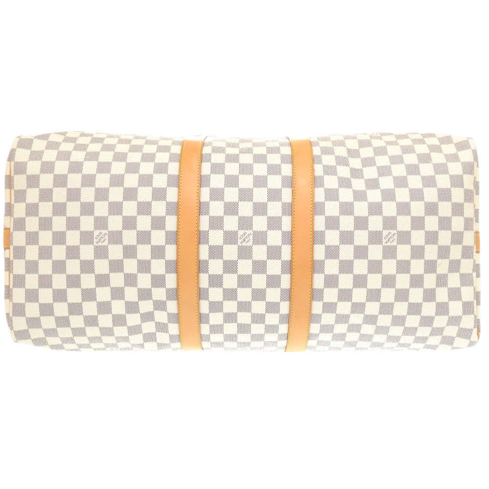 LOUIS VUITTON Boston Duffel bag N41429 Damier Azur Canvas white Keepall bandouliere55 Women(Unisex) Used Authentic