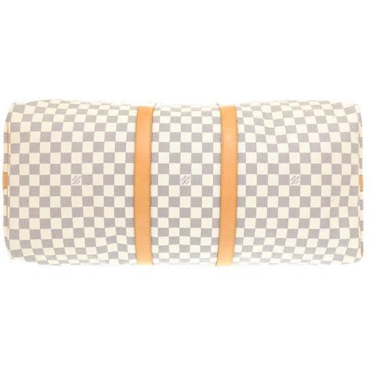 LOUIS VUITTON Boston Duffel bag N41429 Damier Azur Canvas white Keepall bandouliere55 Women(Unisex) Used Authentic