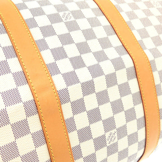 LOUIS VUITTON Boston Duffel bag N41429 Damier Azur Canvas white Keepall bandouliere55 Women(Unisex) Used Authentic