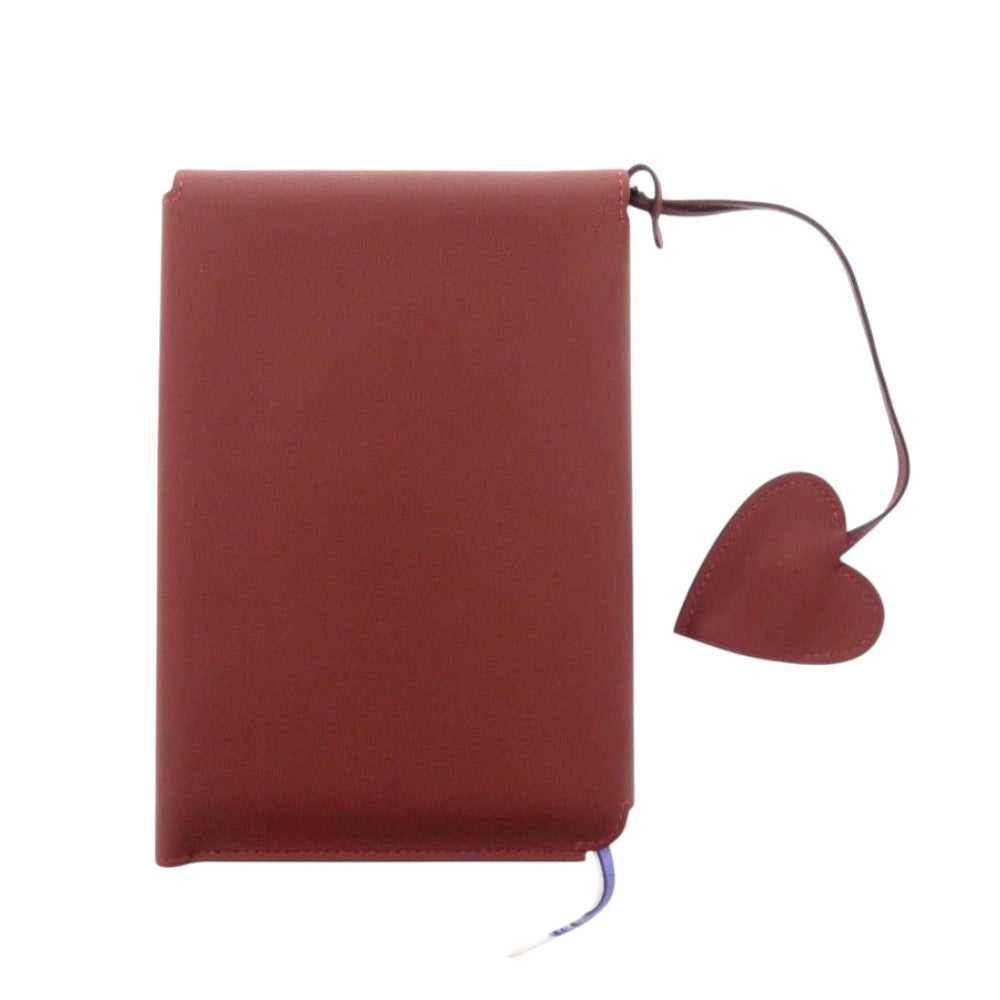 HERMES Notebook Vaux Swift Rouge ash Carne Secret Women Used Authentic