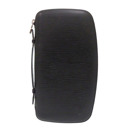 LOUIS VUITTON Long Wallet Purse M63042 Epi Leather Noir Organizer Atoll mens Used Authentic
