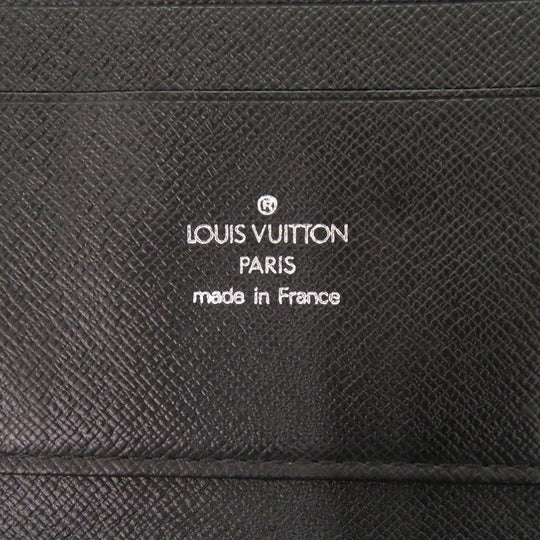LOUIS VUITTON Long Wallet Purse M63042 Epi Leather Noir Organizer Atoll mens Used Authentic
