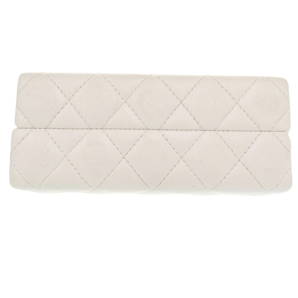 CHANEL Shoulder Bag AP3452 lambskin white ChainShoulder Bag COCO Mark Matrasse Women Used Authentic