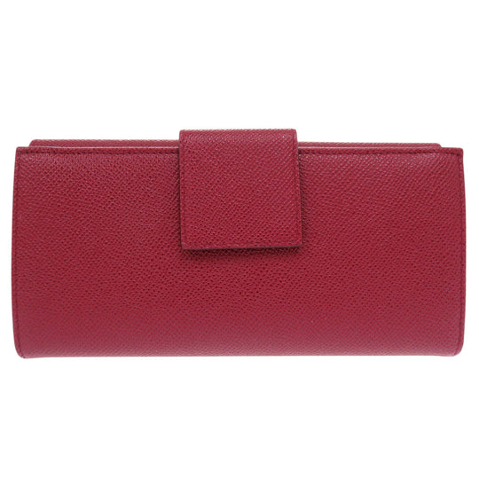 BVLGARI Long Wallet Purse 33744 leather Red Bulgari Bulgari CLIP LARGE WALLET Women Used Authentic