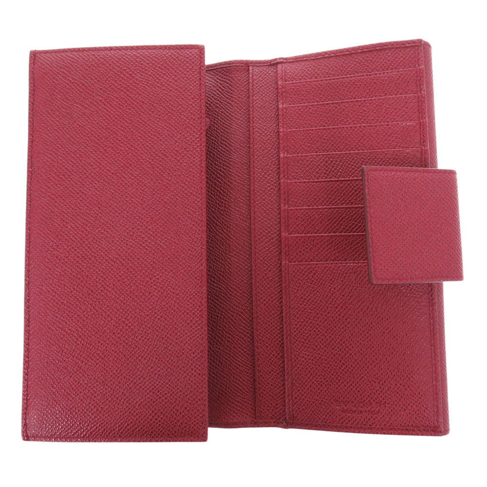 BVLGARI Long Wallet Purse 33744 leather Red Bulgari Bulgari CLIP LARGE WALLET Women Used Authentic