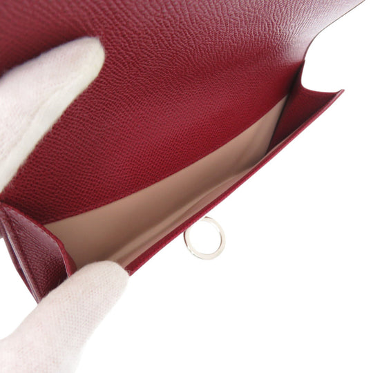 BVLGARI Long Wallet Purse 33744 leather Red Bulgari Bulgari CLIP LARGE WALLET Women Used Authentic